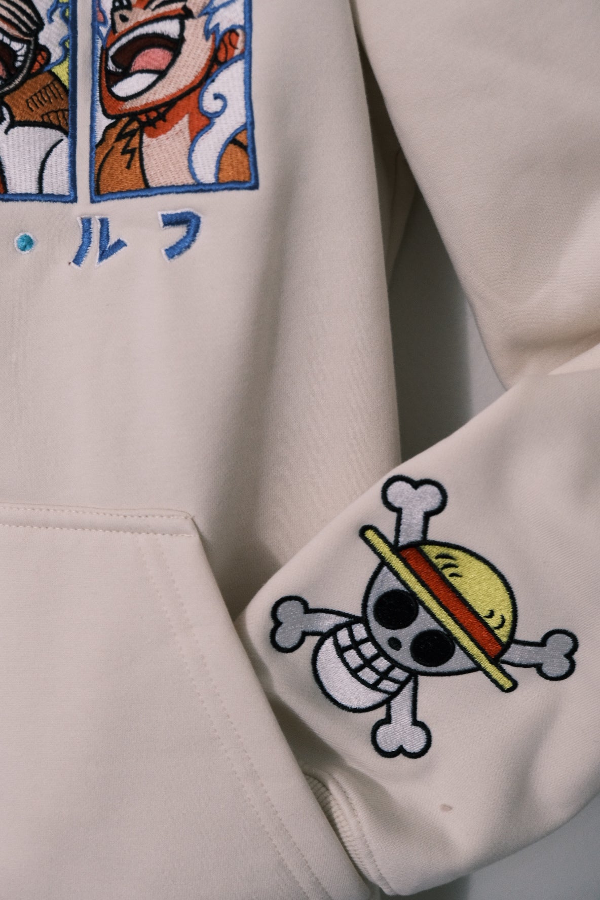 Legendary Luffy Gear 5 Face Embroidered Hoodie