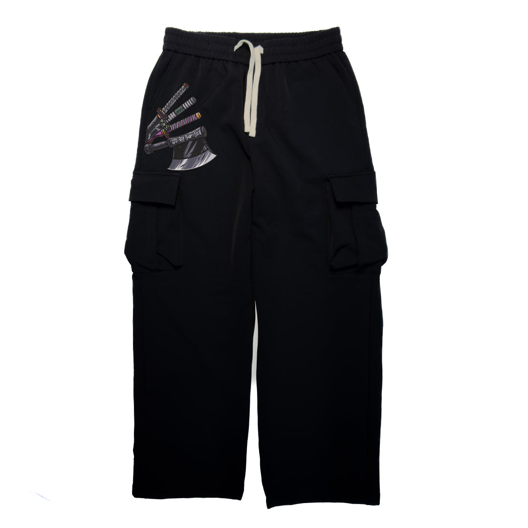 Slayer Cargo Black Pants – Command the Streets in Style