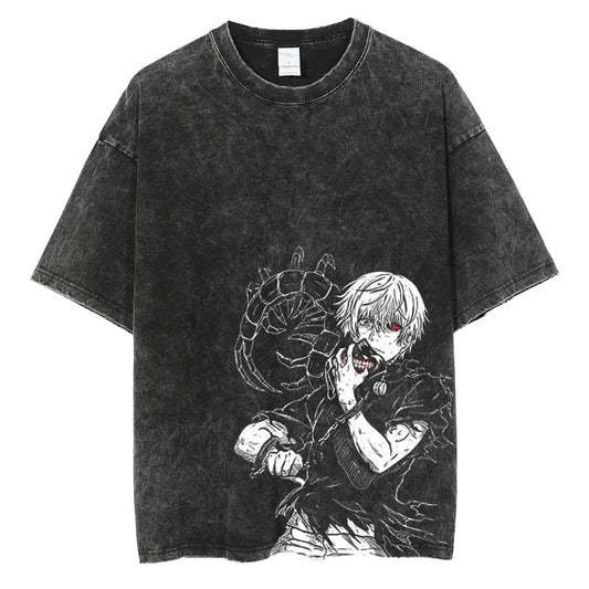 Baki Hanma T-Shirt Anime Printed Streetwear Vintage Japanese Graphic Tee