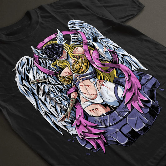 Angewomon Holy Angel T-Shirt Gatomon Evolution Anime Graphic Tee Streetwear
