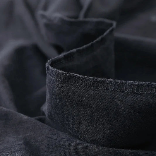 Anime Gothic Printed T-Shirt Hip Hop Streetwear Punk Vintage Washed Oversized