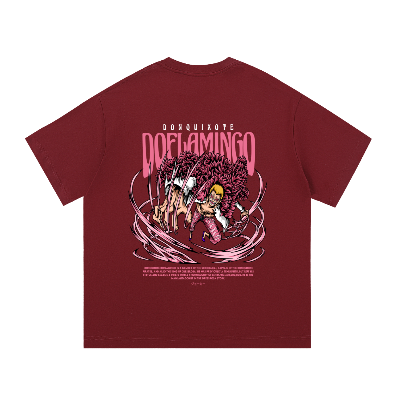 Doflamingo "The Underworld Broker" Front & Back DTF print Essential Cotton T-Shirt