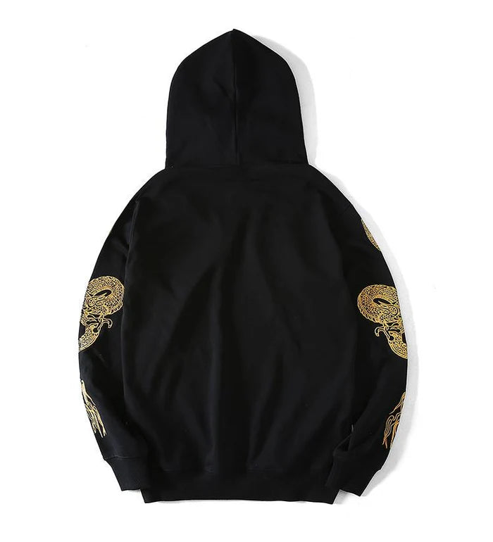 Double Flying Dragons Embroidery Hoodie – Apex Power in Motion