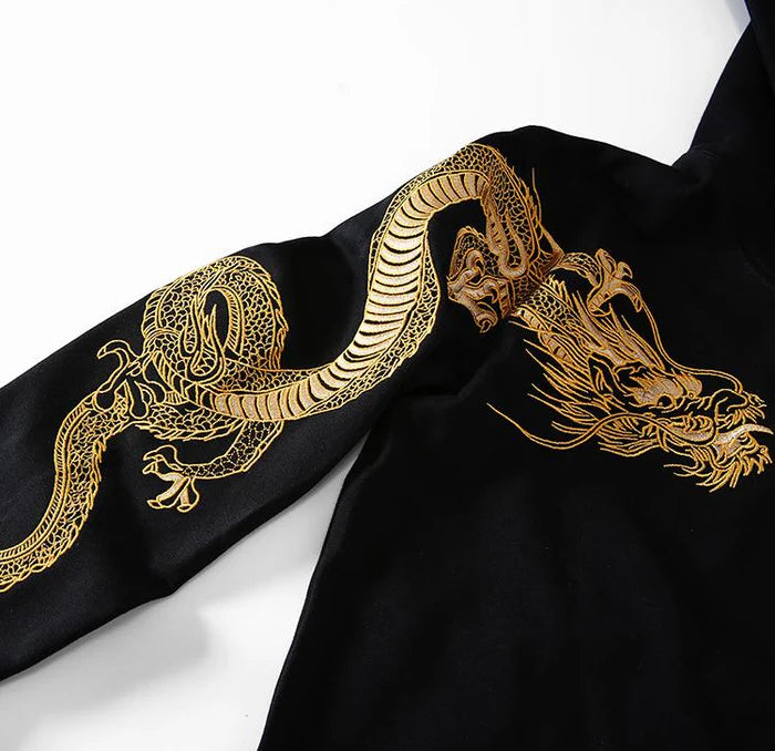 Double Flying Dragons Embroidery Hoodie – Apex Power in Motion