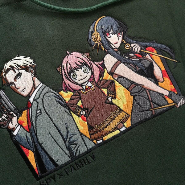 SPY X FAMILY Anime Embroidered Hoodie Collection - GENUINE AUTHENTIC BRAND LLC