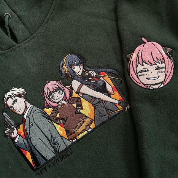 SPY X FAMILY Anime Embroidered Hoodie Collection - GENUINE AUTHENTIC BRAND LLC