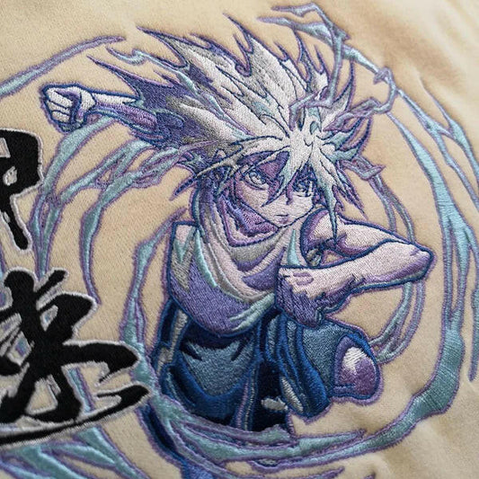 Killua "Godspeeds" Anime Embroidered Hoodie Collection - XS - S - M - L - XL - 2XL - 3XL