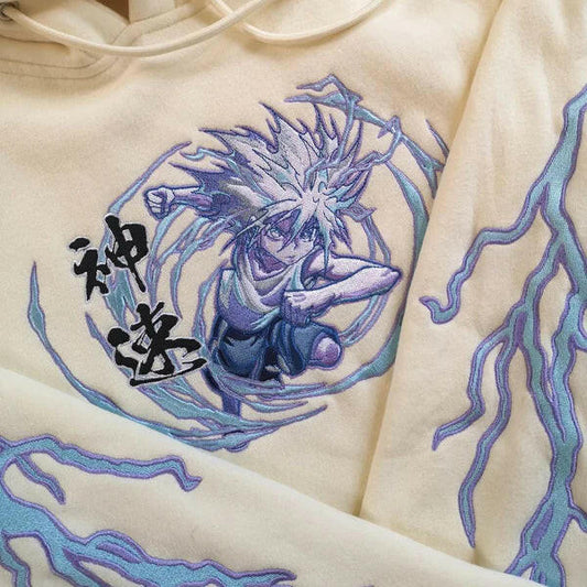 Killua "Godspeeds" Anime Embroidered Hoodie Collection