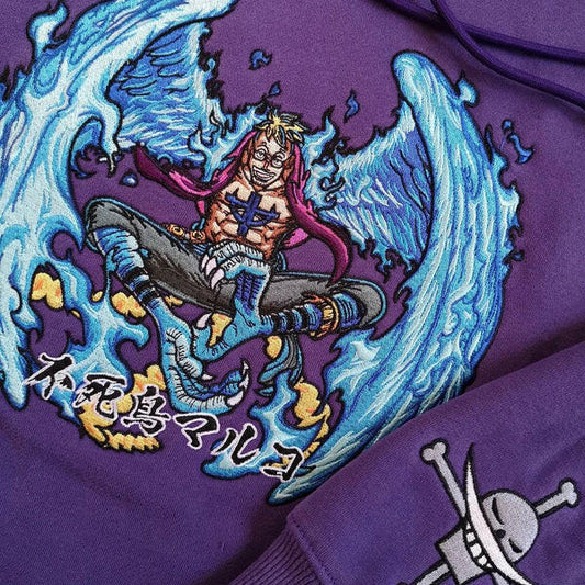 Marco "The Phoenix" One Piece Embroidered Hoodie Collection - GENUINE AUTHENTIC BRAND LLC