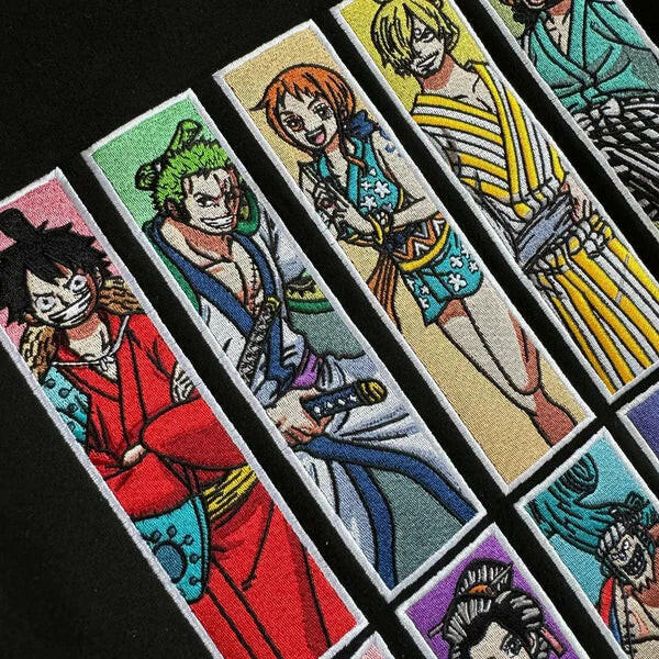 The "Wano Crew" One Piece Anime Embroidered Hoodie Collection