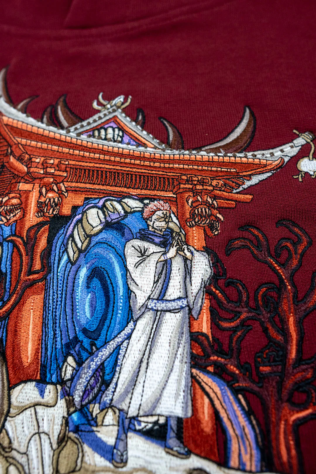 MALEVOLENT SHRINE EMBROIDERED JUJUTSU KAISEN ANIME HOODIE COLLECTION - GENUINE AUTHENTIC BRAND LLC