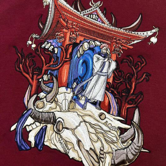 MALEVOLENT SHRINE EMBROIDERED JUJUTSU KAISEN ANIME HOODIE COLLECTION - GENUINE AUTHENTIC BRAND LLC