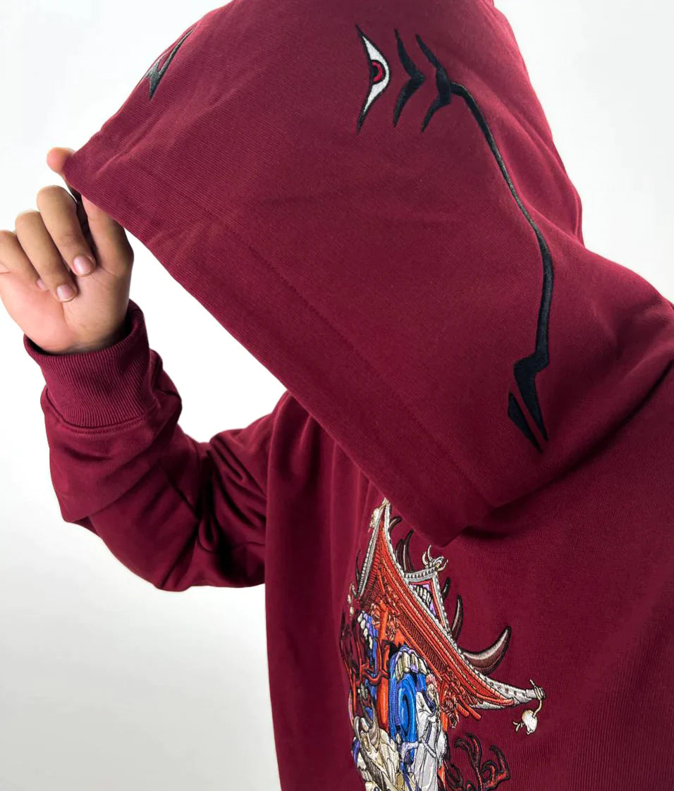 MALEVOLENT SHRINE EMBROIDERED JUJUTSU KAISEN ANIME HOODIE COLLECTION - GENUINE AUTHENTIC BRAND LLC