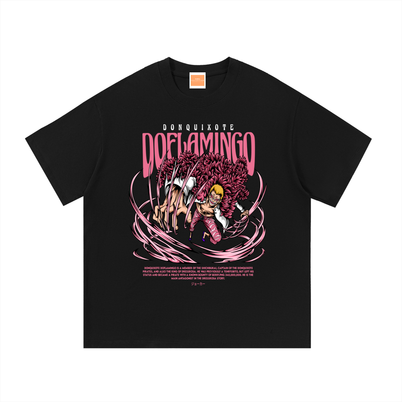 Doflamingo "The Underworld Broker" Front & Back DTF print Essential Cotton T-Shirt