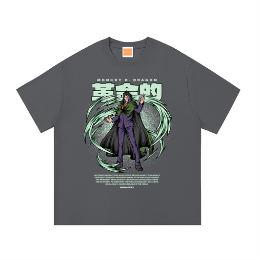 Monkey D. Dragon The Revolution Supreme Commander Front & Back DTF Print Essential Cotton T-Shirt