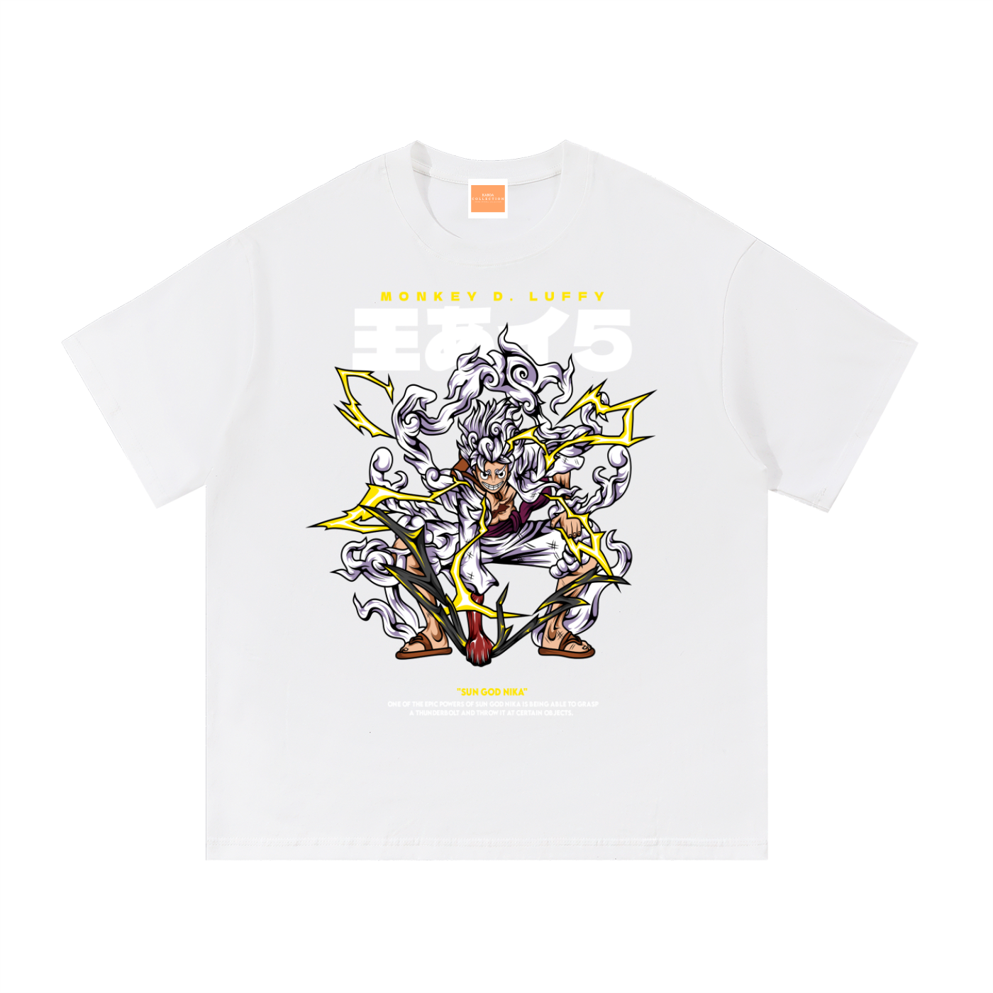 Mythical Sun God Nika Gear 5 Front & Back DTF Print Essential Cotton T-Shirt