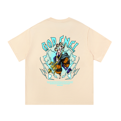 Enel "Thunder God of Skypeia" the Goro Goro No Mi Fruit Eater Front & Back DTF Print Essential Cotton T-Shirt