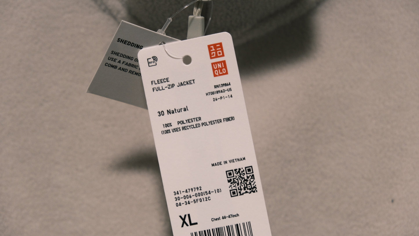 Hiruzen Sarutobi “The Third Hokage” Fleece Full-Zip Beige Embroidered Jacket