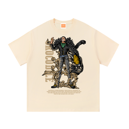 Mr. 0 Crocodile the Dessert King Front & Back DTF Print Essential Cotton T-Shirt