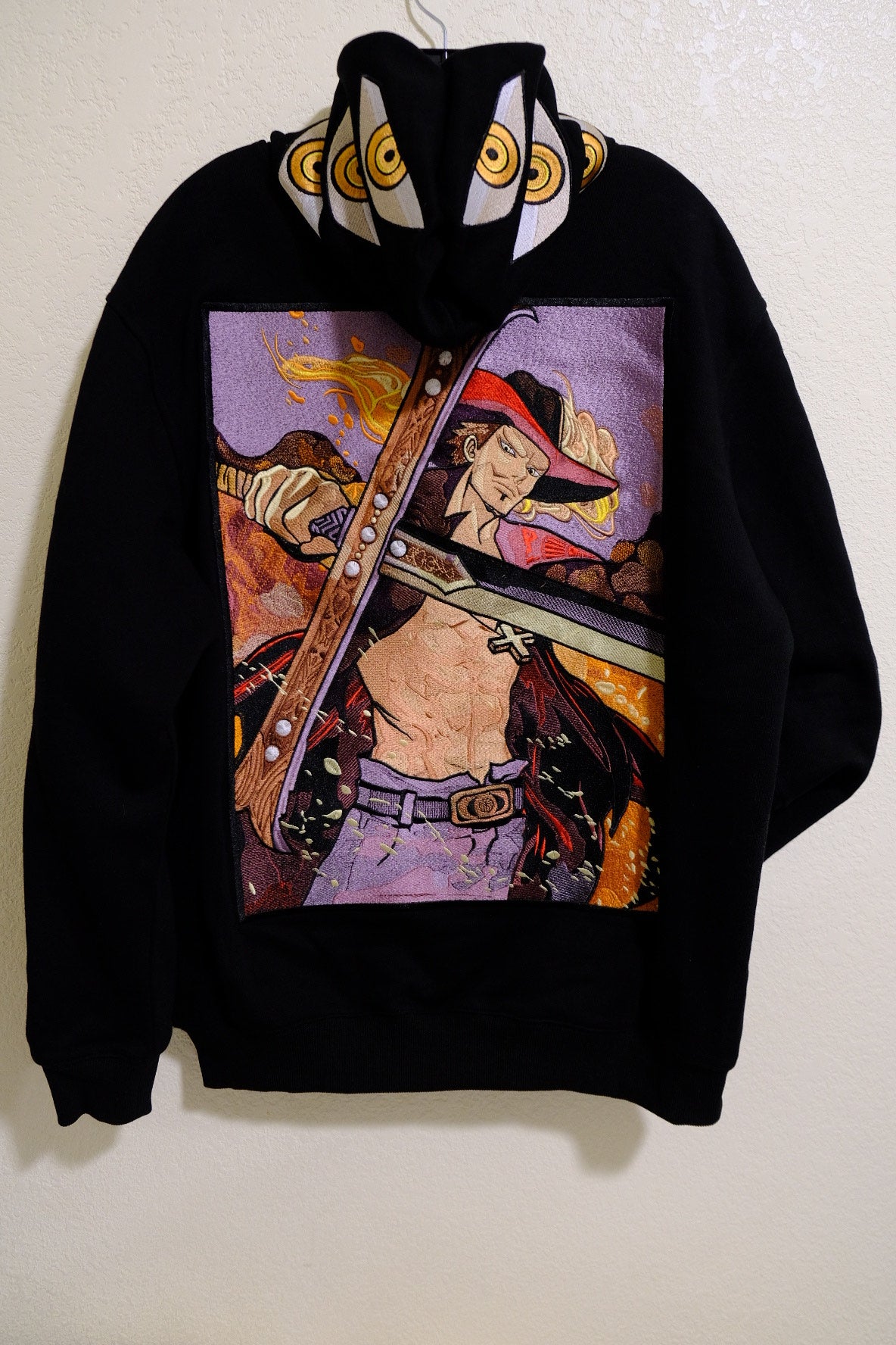 Hawk Eye Mihawk Embroidered Black Hoodie