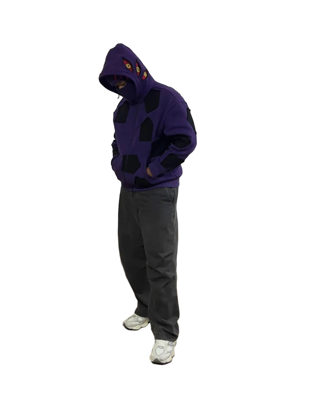 Kokushibo Moon Breathing Purple Embroidered Hoodie – Eclipse of Absolute Power