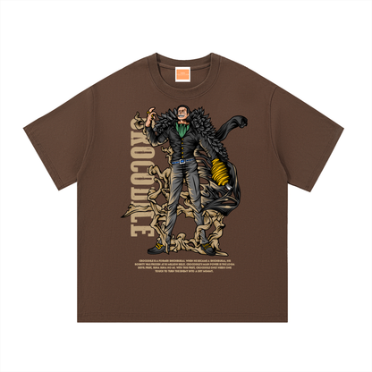 Mr. 0 Crocodile the Dessert King Front & Back DTF Print Essential Cotton T-Shirt