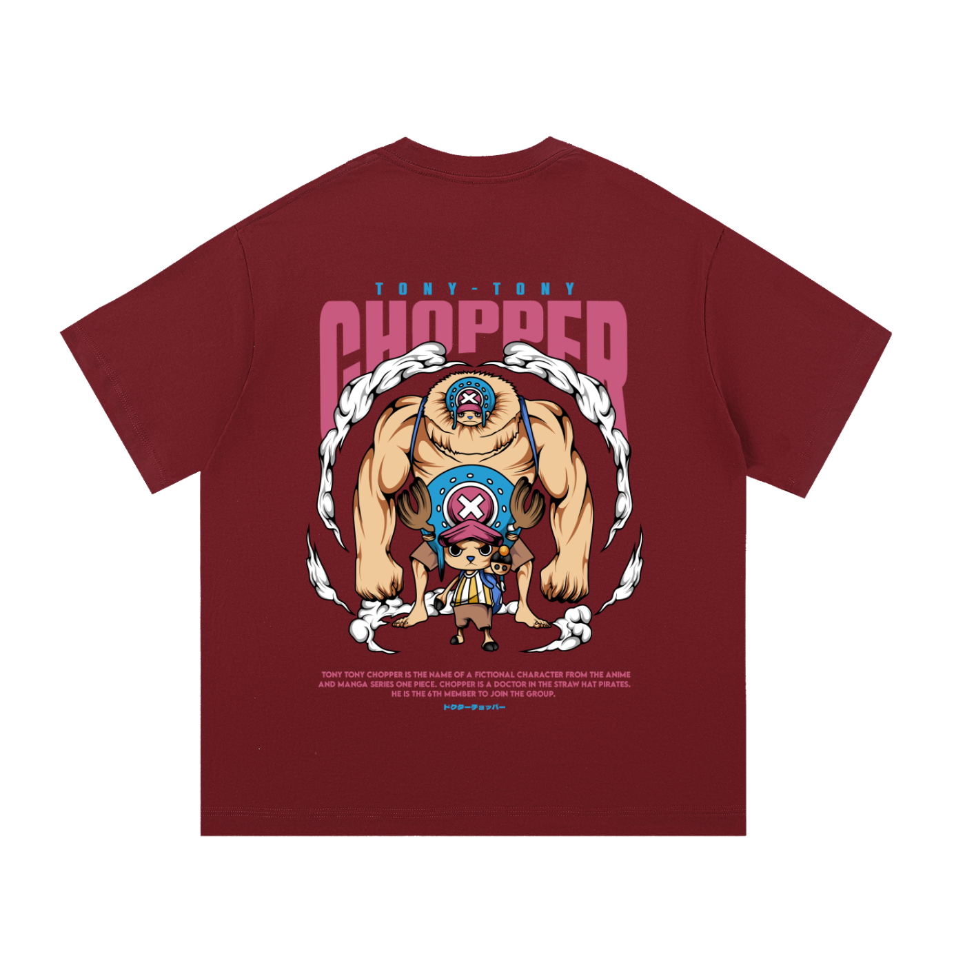 Tony Tony Chopper Front & Back DTF Print Essential Cotton T-Shirt