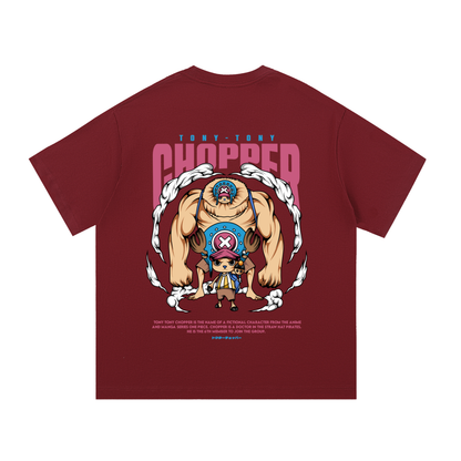 Tony Tony Chopper Front & Back DTF Print Essential Cotton T-Shirt