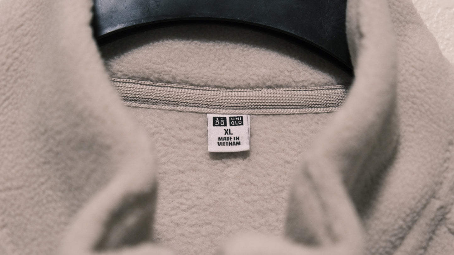 Hiruzen Sarutobi “The Third Hokage” Fleece Full-Zip Beige Embroidered Jacket