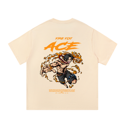 Portgas D. Ace Front & Back DTF Print Essential Cotton T-Shirt