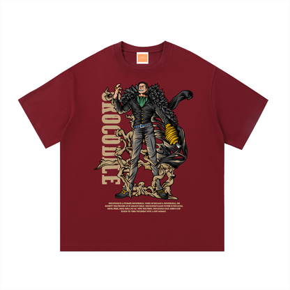 Mr. 0 Crocodile the Dessert King Front & Back DTF Print Essential Cotton T-Shirt