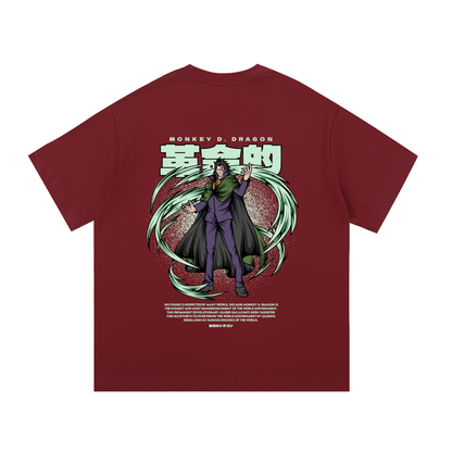 Monkey D. Dragon The Revolution Supreme Commander Front & Back DTF Print Essential Cotton T-Shirt