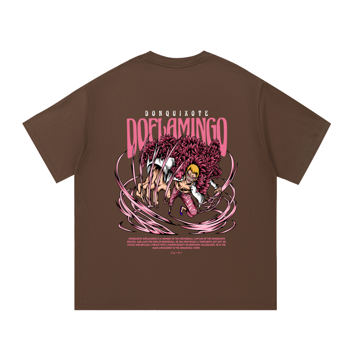 Doflamingo "The Underworld Broker" Front & Back DTF print Essential Cotton T-Shirt