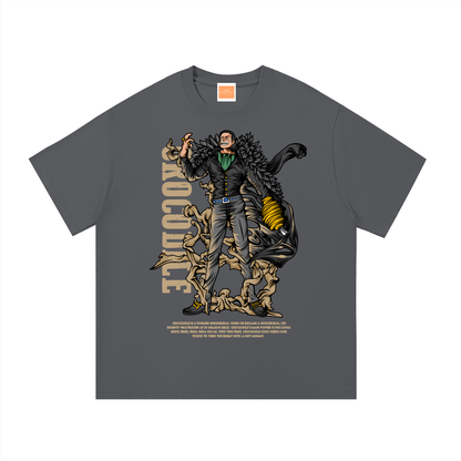 Mr. 0 Crocodile the Dessert King Front & Back DTF Print Essential Cotton T-Shirt