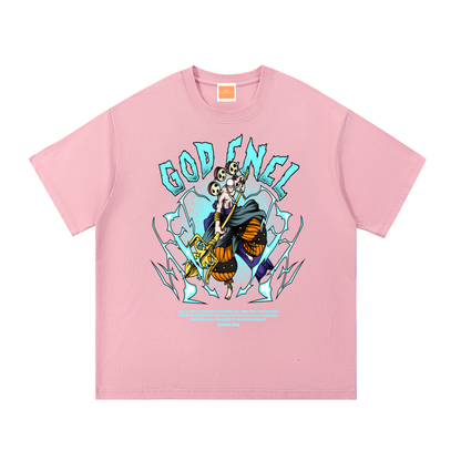 Enel "Thunder God of Skypeia" the Goro Goro No Mi Fruit Eater Front & Back DTF Print Essential Cotton T-Shirt