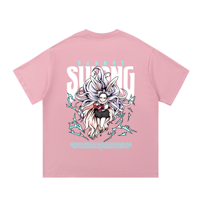 Carrot "the rabbit mink warrior beast tribe" Sulong Full-Moon Transformation Front & Back DTF Print Essential Cotton T-Shirt