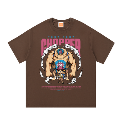 Tony Tony Chopper Front & Back DTF Print Essential Cotton T-Shirt
