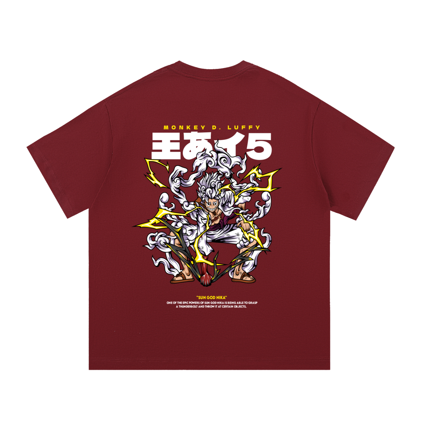 Mythical Sun God Nika Gear 5 Front & Back DTF Print Essential Cotton T-Shirt