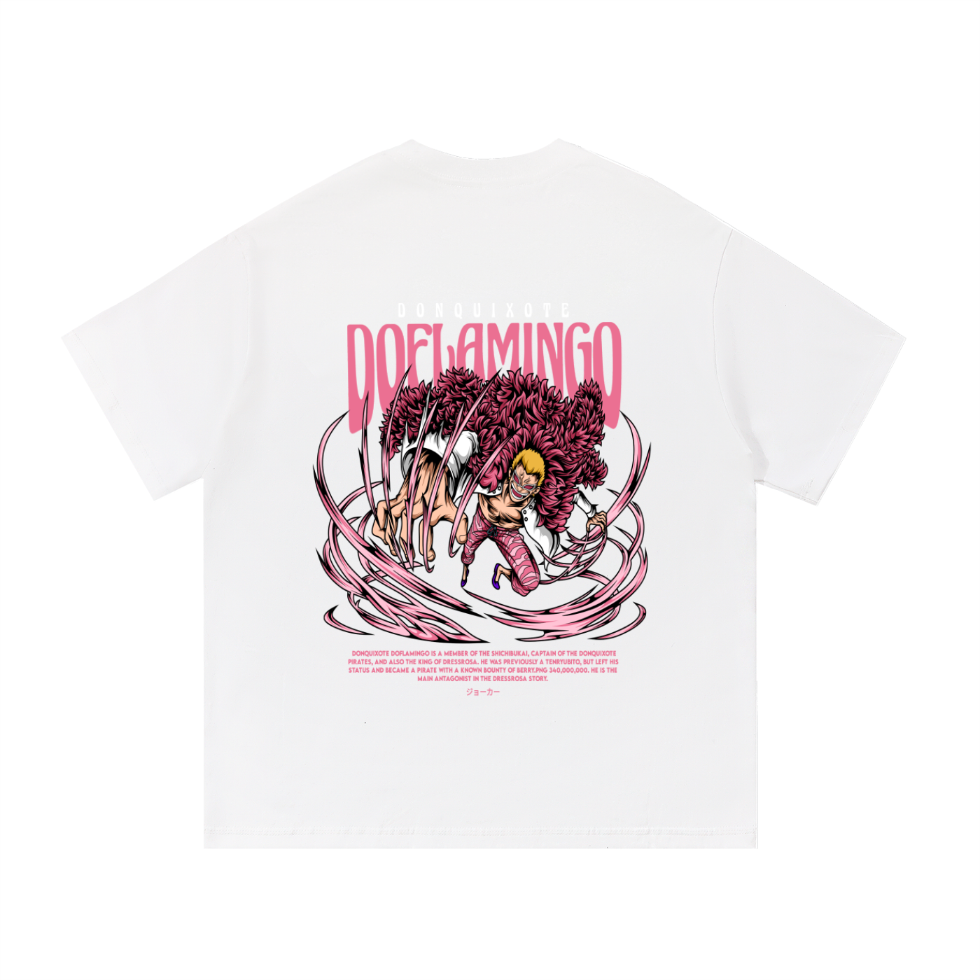 Doflamingo "The Underworld Broker" Front & Back DTF print Essential Cotton T-Shirt