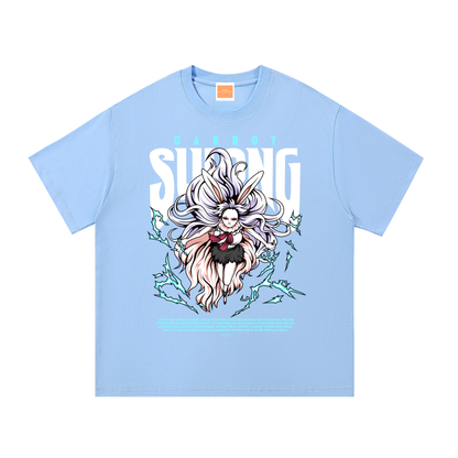 Carrot "the rabbit mink warrior beast tribe" Sulong Full-Moon Transformation Front & Back DTF Print Essential Cotton T-Shirt