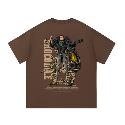 Mr. 0 Crocodile the Dessert King Front & Back DTF Print Essential Cotton T-Shirt
