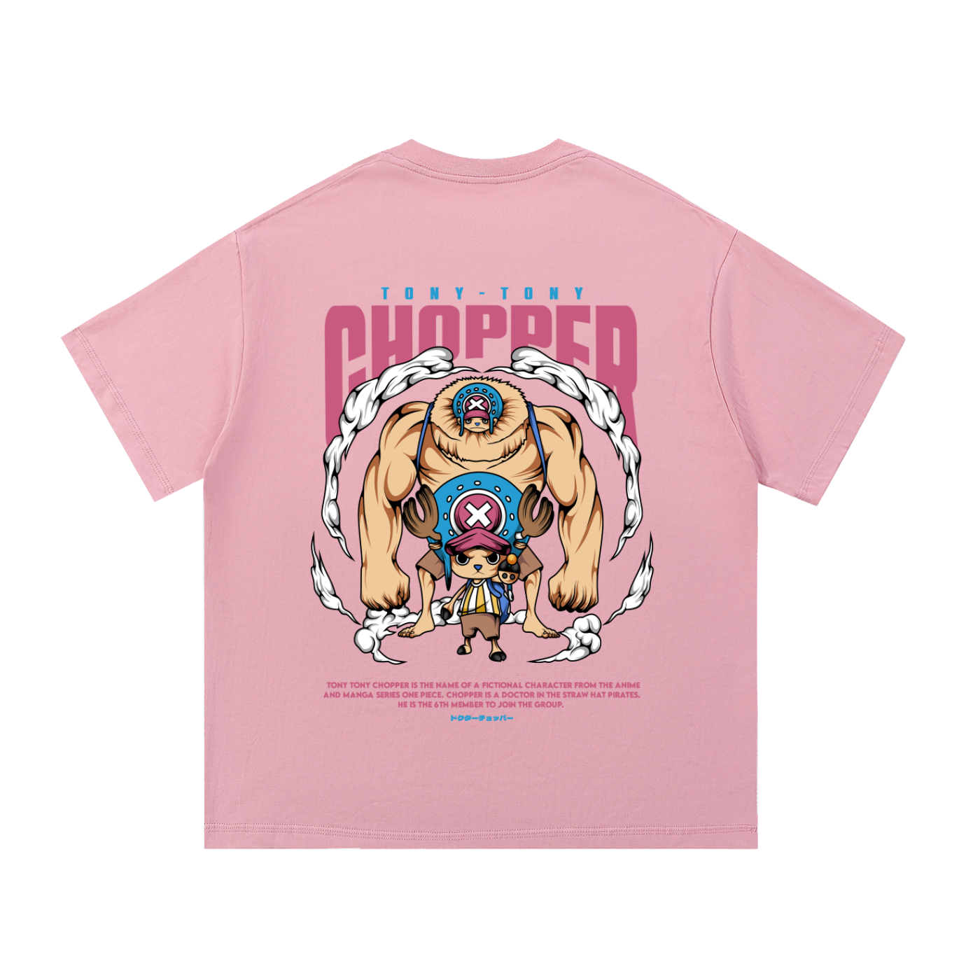 Tony Tony Chopper Front & Back DTF Print Essential Cotton T-Shirt