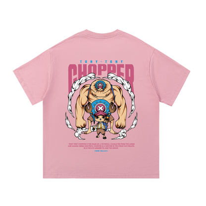 Tony Tony Chopper Front & Back DTF Print Essential Cotton T-Shirt
