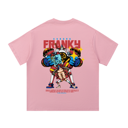 Franky "The Cyborg Shipwright" Front & Back DTF Print Essential Cotton T-Shirt