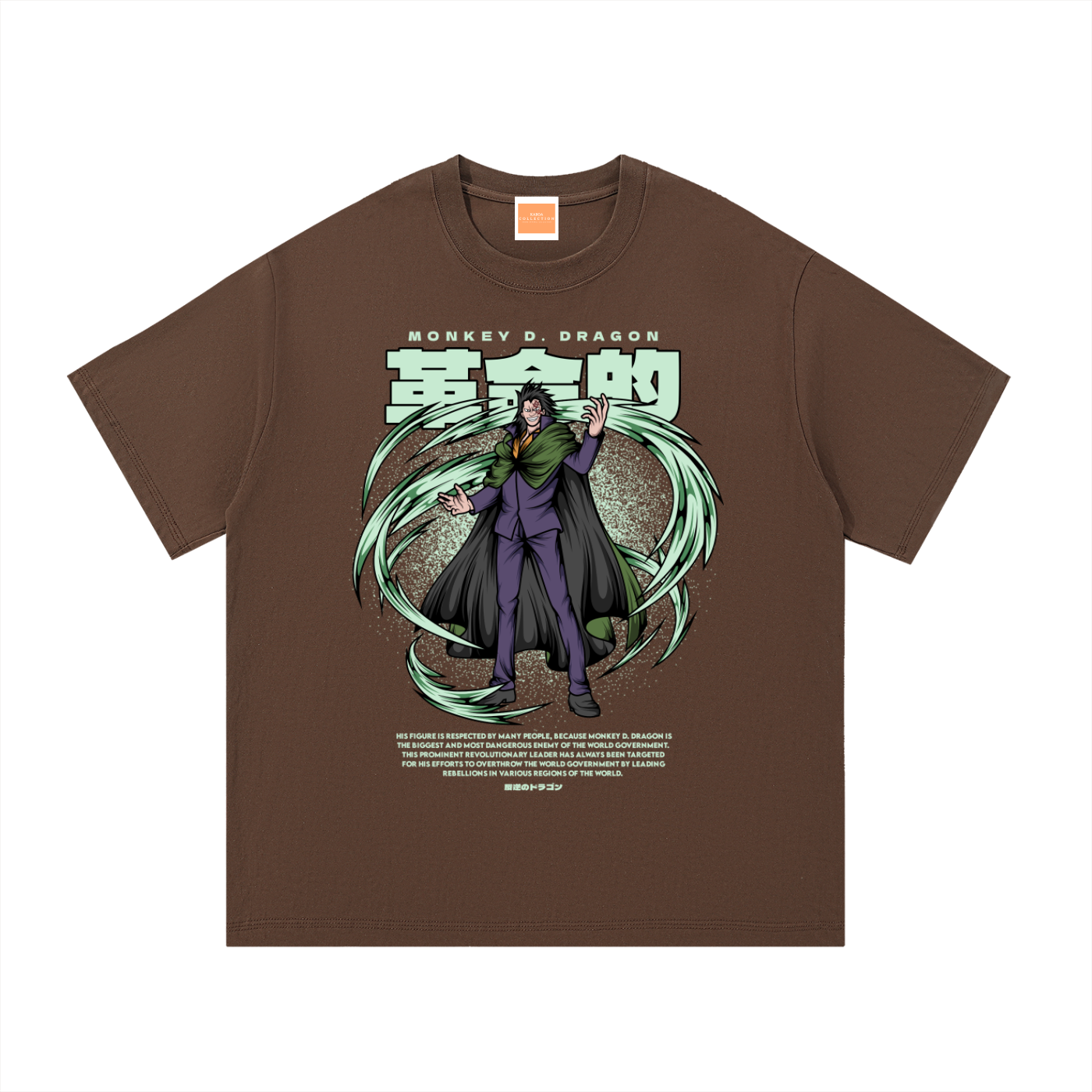 Monkey D. Dragon The Revolution Supreme Commander Front & Back DTF Print Essential Cotton T-Shirt