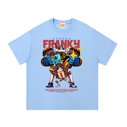 Franky "The Cyborg Shipwright" Front & Back DTF Print Essential Cotton T-Shirt
