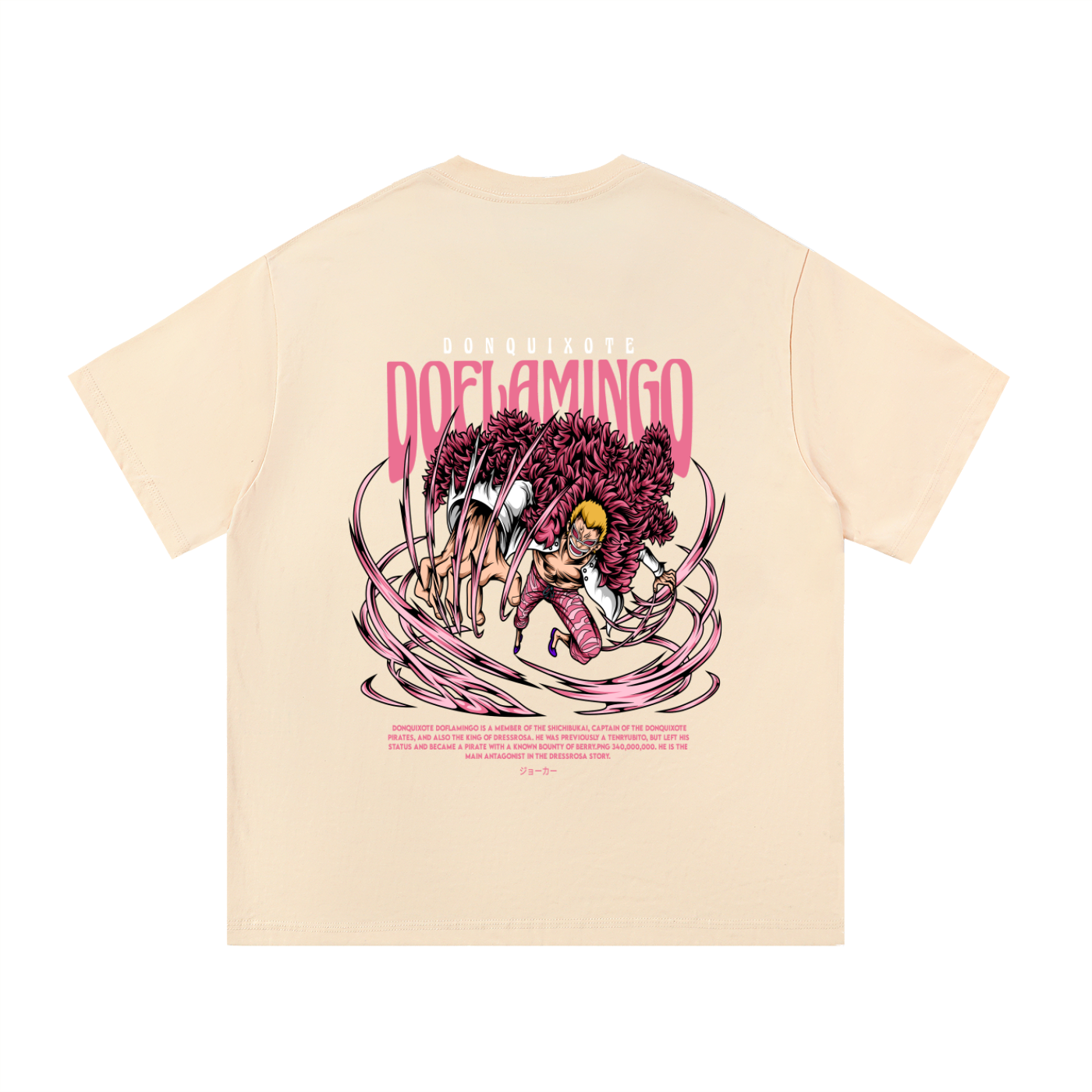 Doflamingo "The Underworld Broker" Front & Back DTF print Essential Cotton T-Shirt