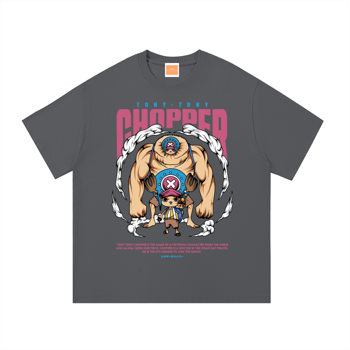 Tony Tony Chopper Front & Back DTF Print Essential Cotton T-Shirt
