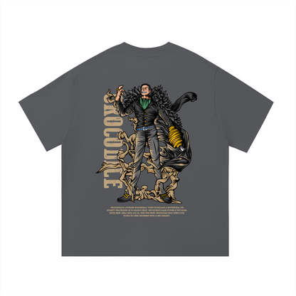 Mr. 0 Crocodile the Dessert King Front & Back DTF Print Essential Cotton T-Shirt