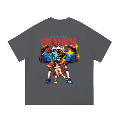 Franky "The Cyborg Shipwright" Front & Back DTF Print Essential Cotton T-Shirt